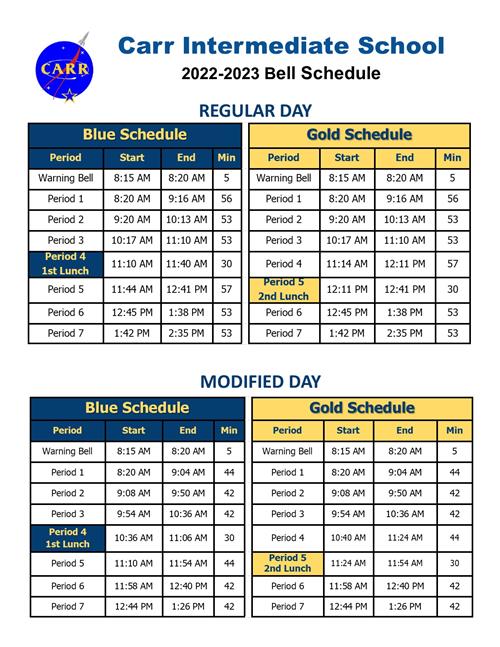 Bell Schedule 22-23